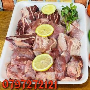 لحمة راس عجل منظفة