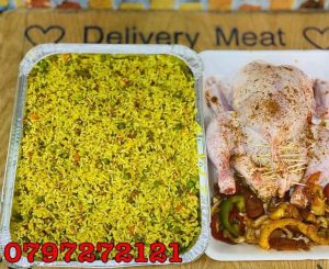 جاجة محشيه + صحن رز حشوه جاهز للفرن